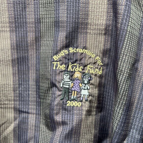 Vintage Sunice Pullover Mens 2XL Purple Navy Stripe Golf Windbreaker 2000s - Picture 10 of 14